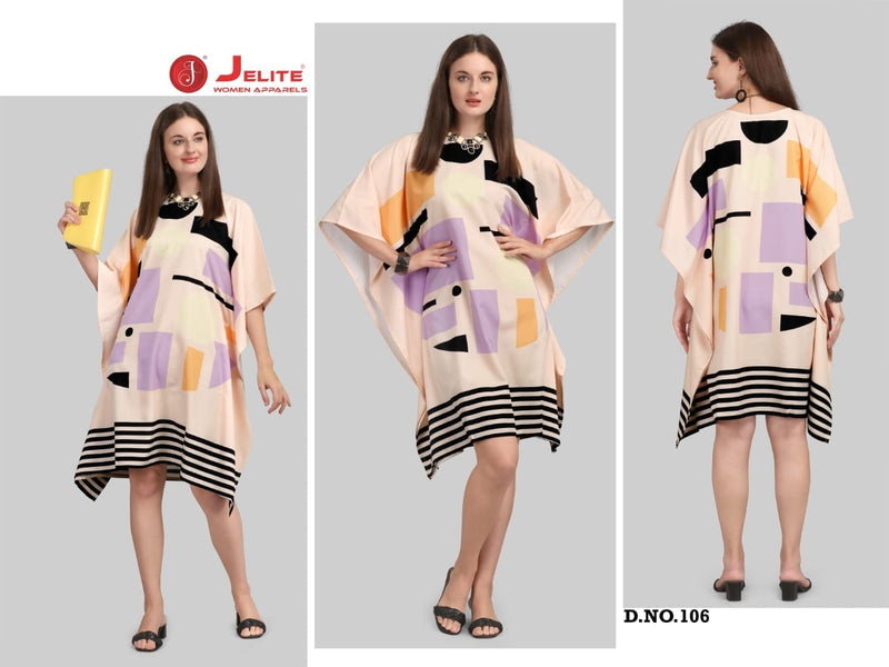 Jelite Kaftan Polyster Crepe Stylish Wear Kurti