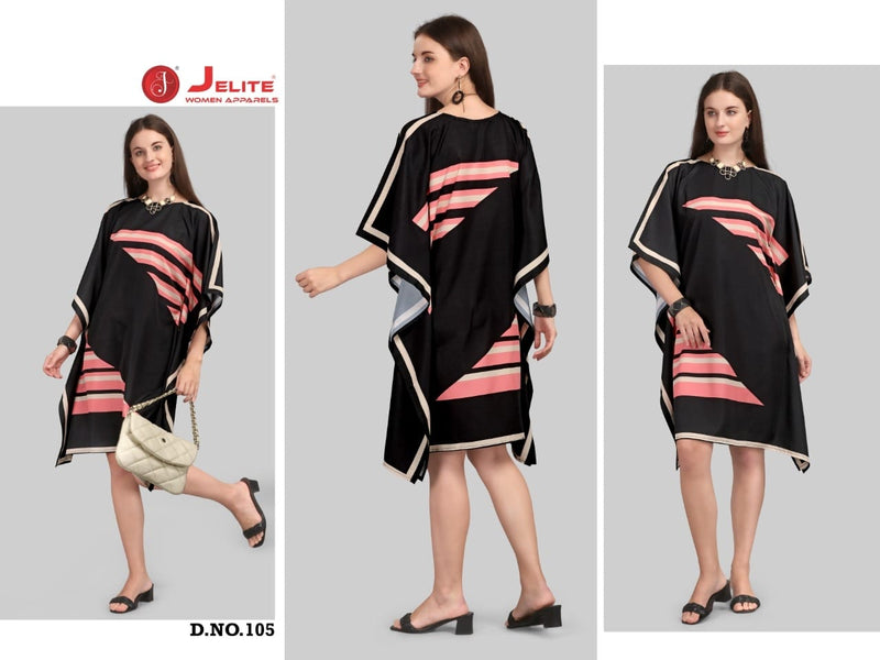 Jelite Kaftan Polyster Crepe Stylish Wear Kurti