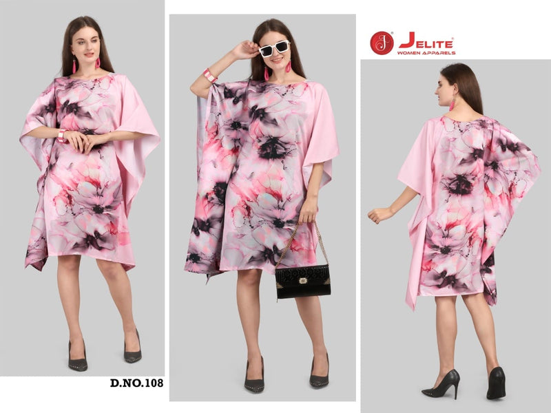 Jelite Kaftan Polyster Crepe Stylish Wear Kurti