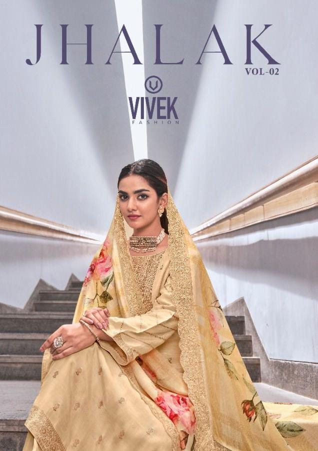 Vivek Fashion Dno 6901 To 6908 Muslin Silk With Heavy Embroidery Work Stylish Designer Party Wear Salwar Suit