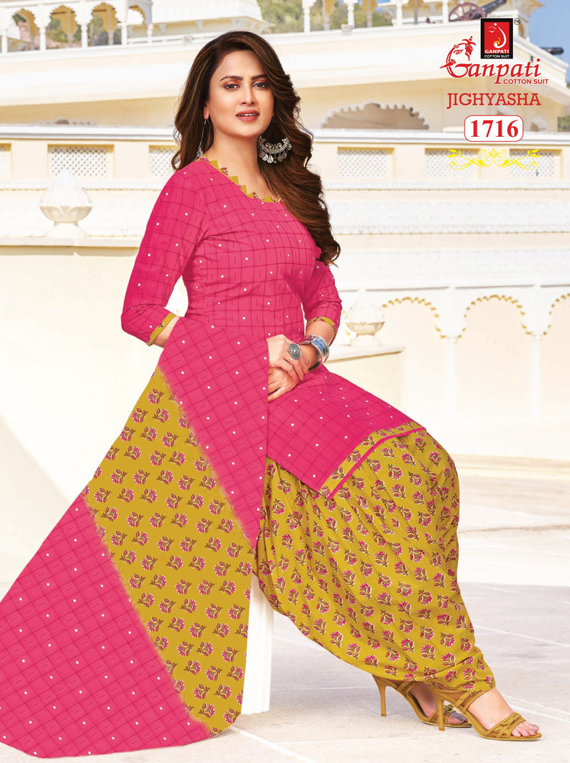Ganpati Jighyasha Vol 17 Pure Cotton With Printed Work Stylish Designer Casual Wear Salwar Suit