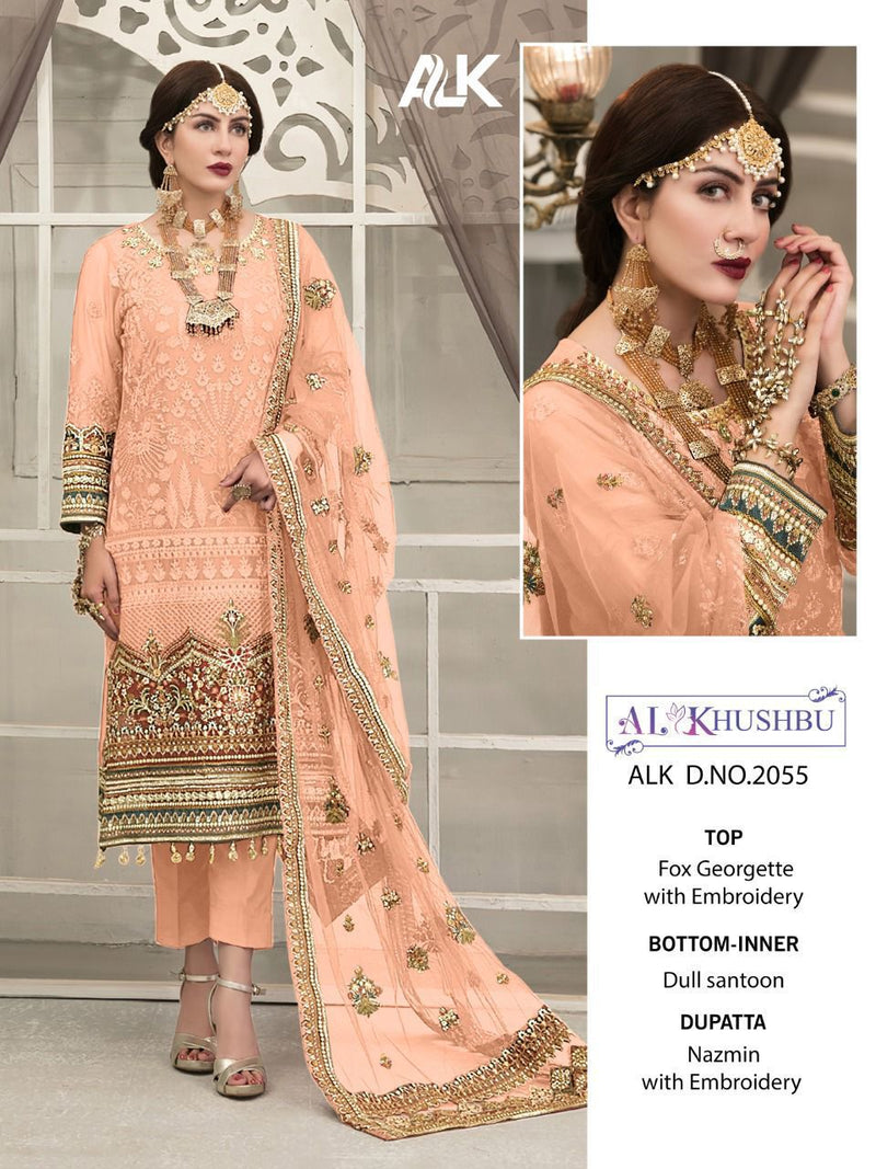 Al Khushbu Joya Vol 1 Georgette With Heavy Embroidery Wedding Wear Salwar Suits