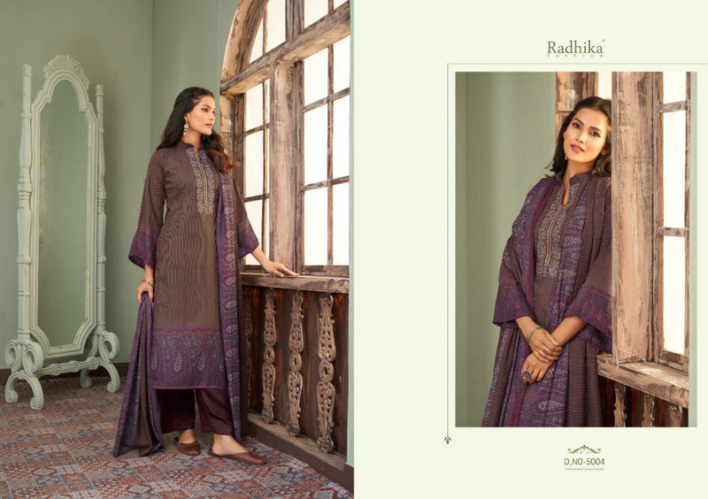 Radhika Joyava Pashmina Print With Heavy Embroidery Work Stylish Designer Beautiful Look Salwar Kameez