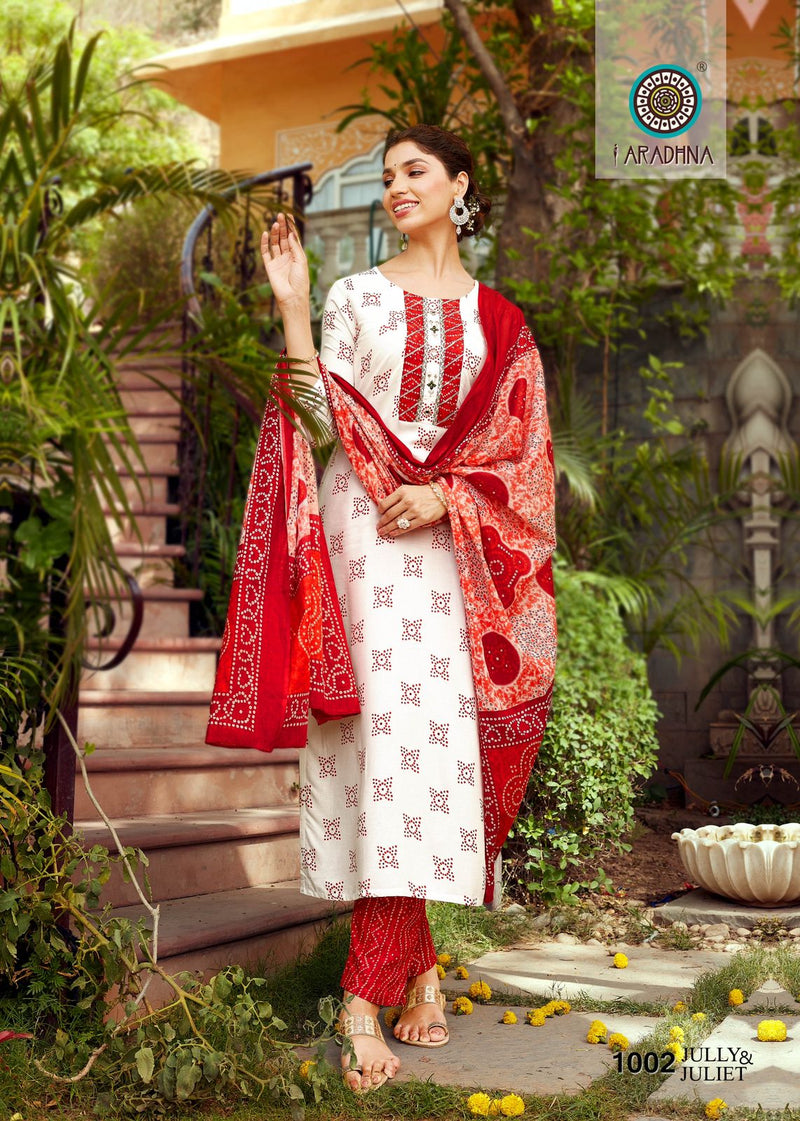 Aradhna Jully & Juliet Rayon With Heavy Embroidery Work Stylish Designer Casual Wear Look Beautiful Kurti