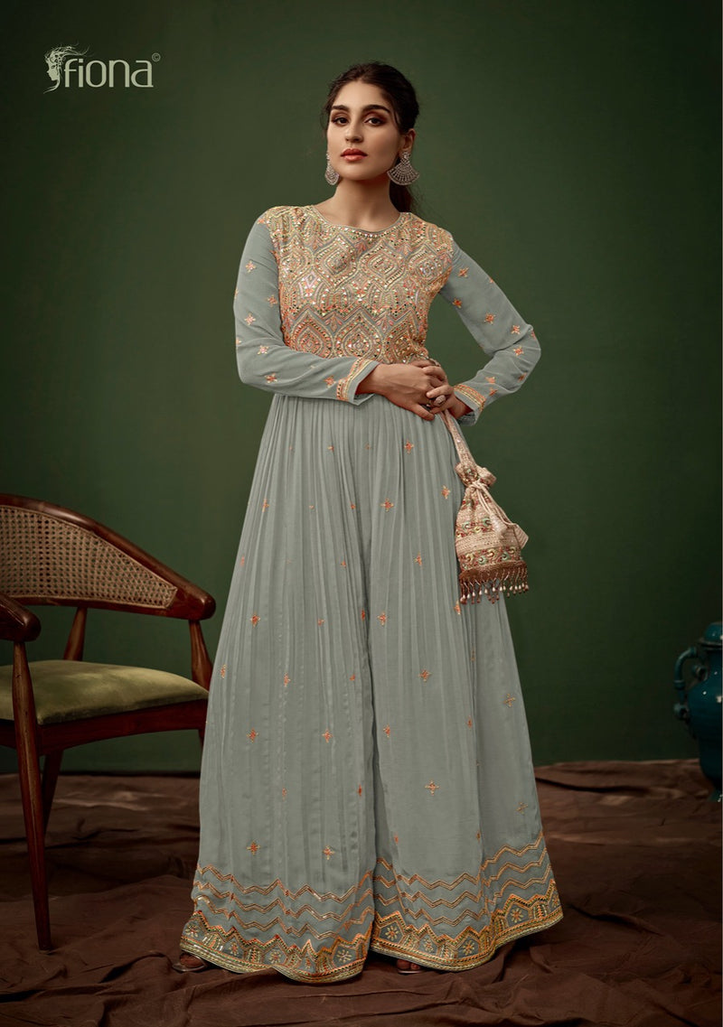 Fiona Jump Dno 51141 To 51144 Georgette With Heavy Embroidery Work Stylish Designer Party wear Kurti