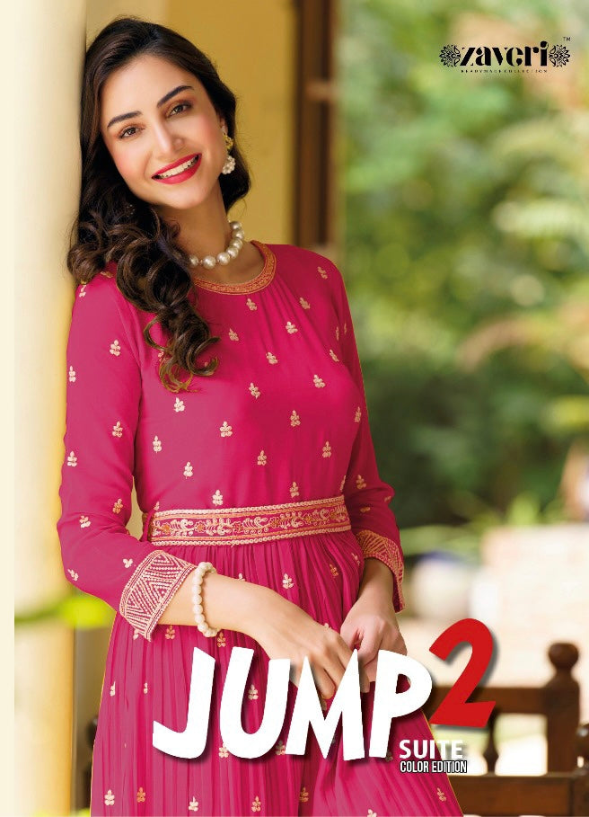 Zaveri Woman Beauty Jumpsuit Vol 2 Chinon With Beautiful Work Stylish Designer Fancy Kurti