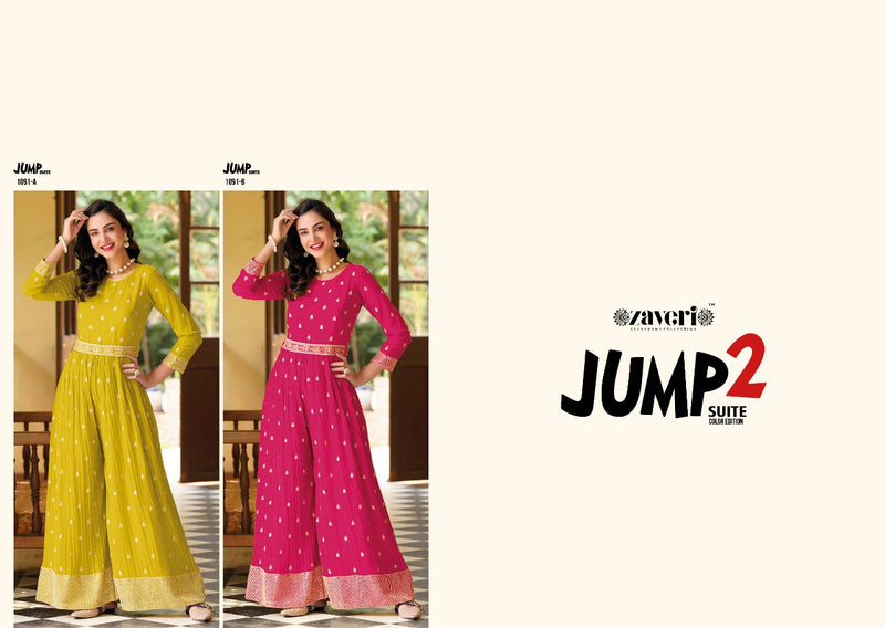 Zaveri Woman Beauty Jumpsuit Vol 2 Chinon With Beautiful Work Stylish Designer Fancy Kurti