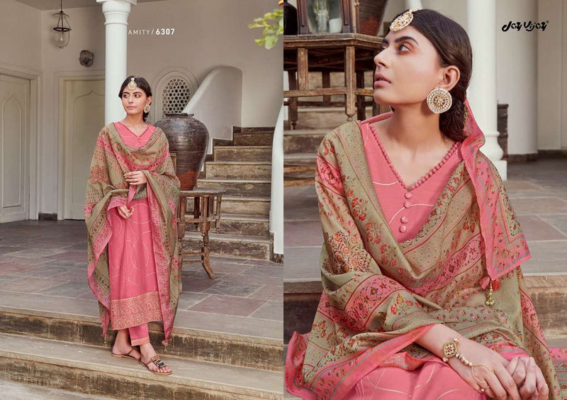 Jay Vijay Amity Moga Silk Fency designer salwar Kameez