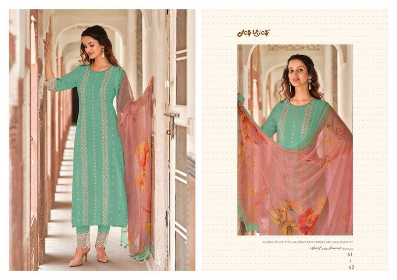 Jay Vijay Launch By Zarokha Cotton Silk With Embroidery Work Designer Wedding Wear Salwar Kameez