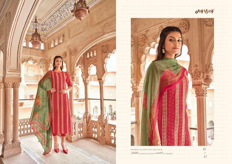 Jay Vijay Launch By Zarokha Cotton Silk With Embroidery Work Designer Wedding Wear Salwar Kameez