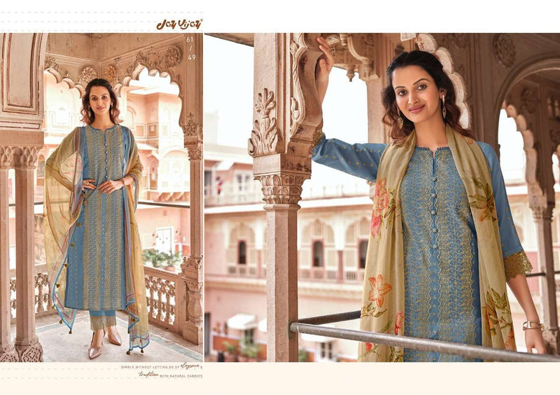 Jay Vijay Launch By Zarokha Cotton Silk With Embroidery Work Designer Wedding Wear Salwar Kameez