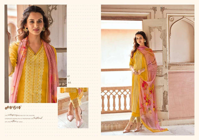 Jay Vijay Launch By Zarokha Cotton Silk With Embroidery Work Designer Wedding Wear Salwar Kameez