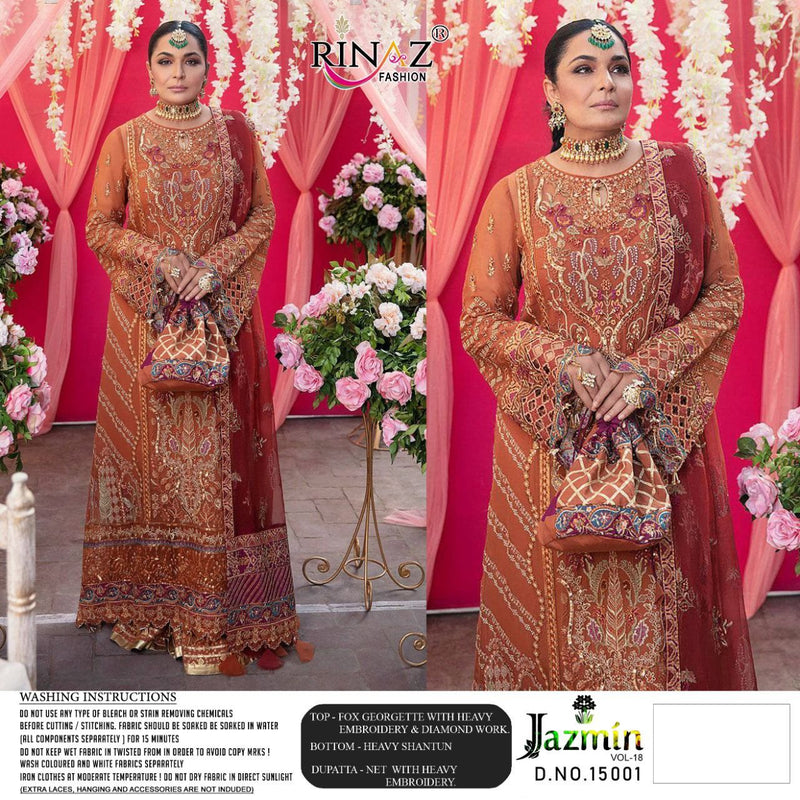 Rinaz  Jazmin Vol 18 Fox Georgtte Party Wear Salwar Suit