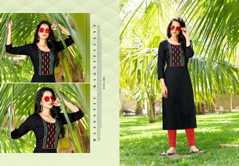 Jinesh Nx By Aaliya Vol 2 Rayon With Fancy Handwork Readymade Casual Wear Heavy Kurtis