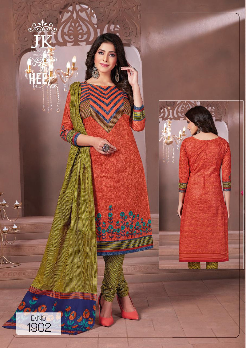 Jk Cotton Club Heena Vol 19 Pure Cotton Patiyala Style Printed Exclusive Regular Wear Salwar Suit