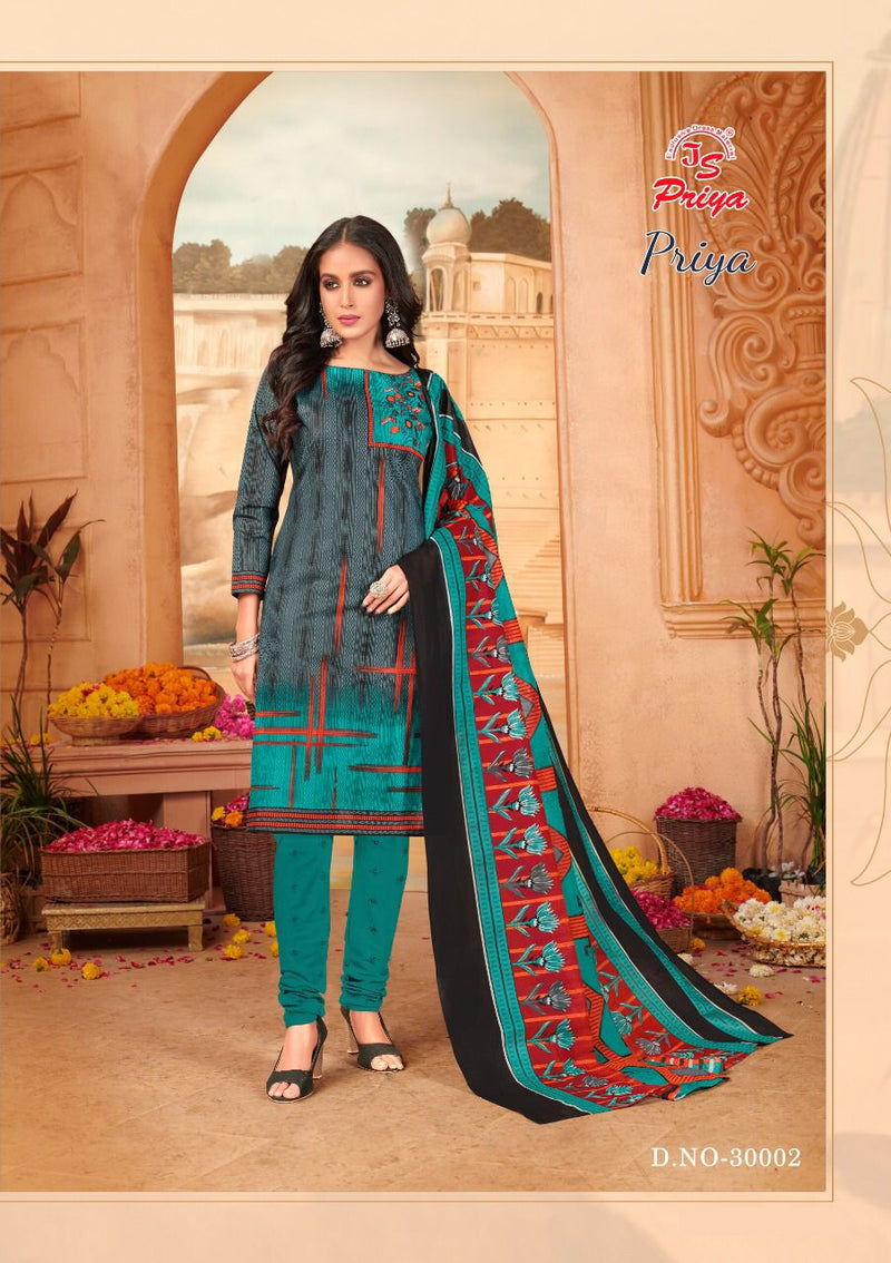 Js Priya Vol 30 Pure Cotton Printed Casual Daily Wear Salwar Suit