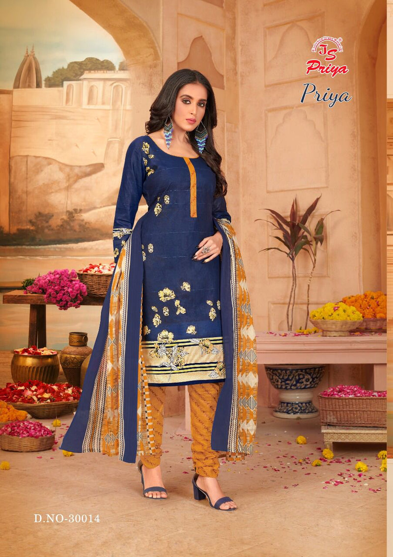 Js Priya Vol 30 Pure Cotton Printed Casual Daily Wear Salwar Suit