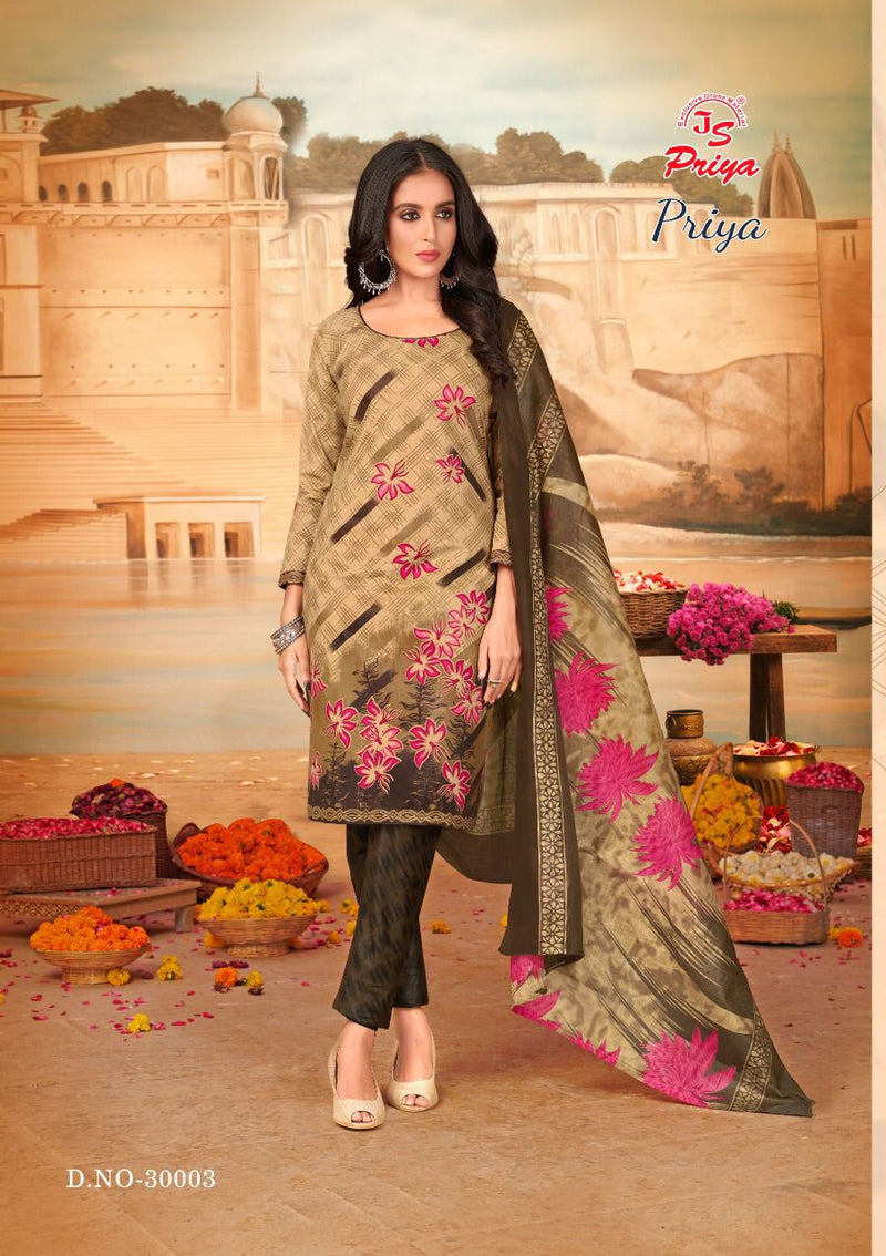 Js Priya Vol 30 Pure Cotton Printed Casual Daily Wear Salwar Suit