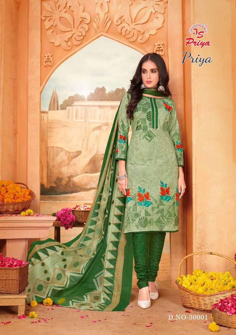 Js Priya Vol 30 Pure Cotton Printed Casual Daily Wear Salwar Suit