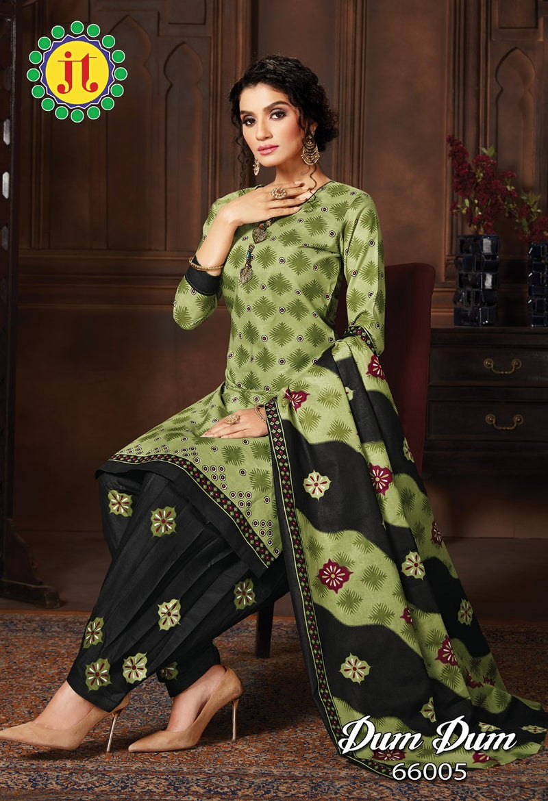Jt Launch Dum Dum Vol 66 Pure Cotton Printed Gorgeous Look Patiyala Style Regular Wear Salwar Suit