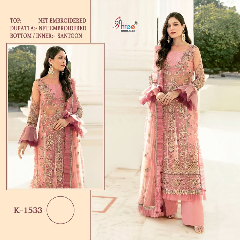 Shree Fabs K 1533 Net Embroidered Elegant Pakistani Style Wedding Wear Salwar Kameez