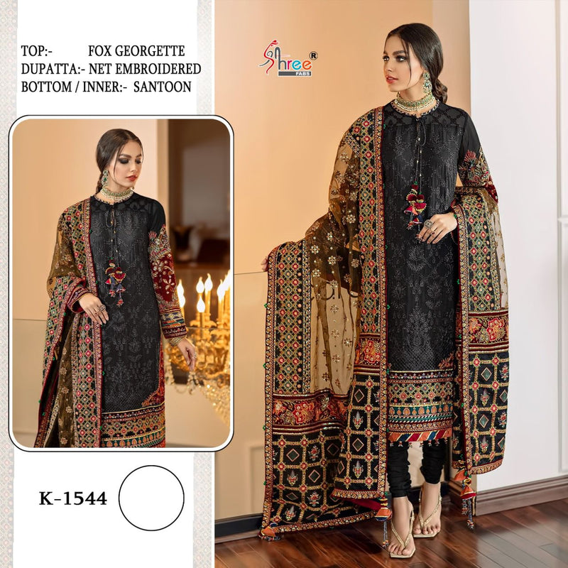 Shree Fab Dno K 1544 Georgette Stylish Designer Party Wear Pakistani Style Salwar Suit