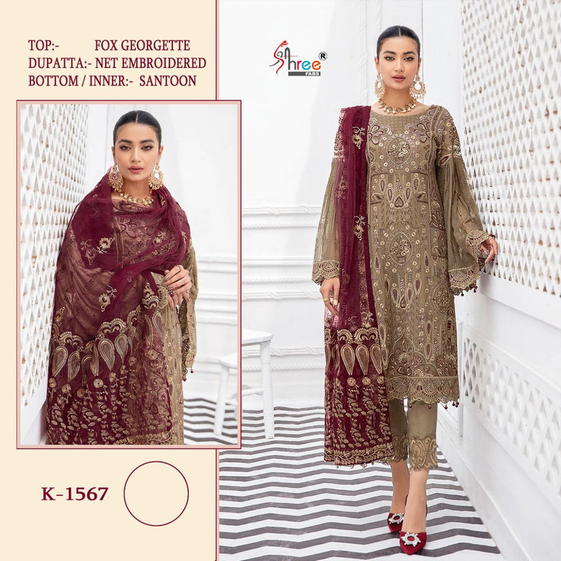 Shree Fabs K 1565 Fox Georgette Heavy Designer Pakistani Style Weeding Wear Salwar Suits