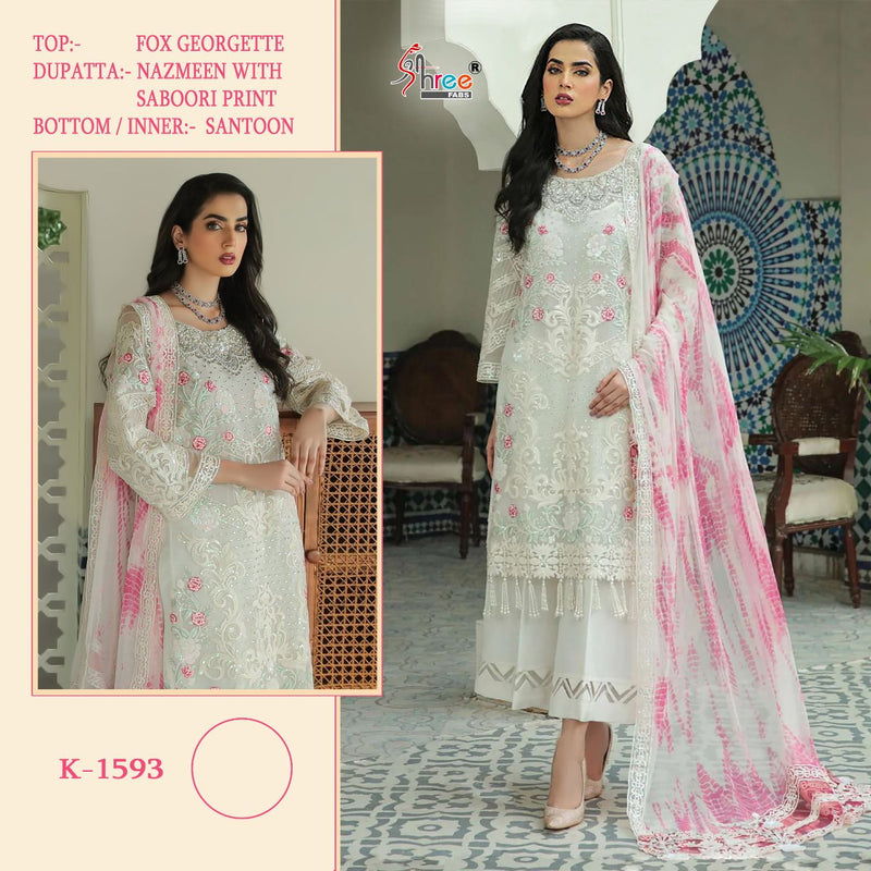 Shree Fabs K 1593 Georgette With Beautiful Embroidery Work Stylish Designer Party Wear Salwar Kameez