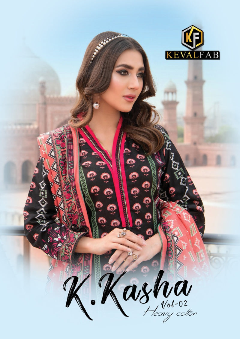 Keval Fashion K Kasha Vol 2 Pure Cotton With Fancy Work Stylish Designer Casual Salwar Kameez