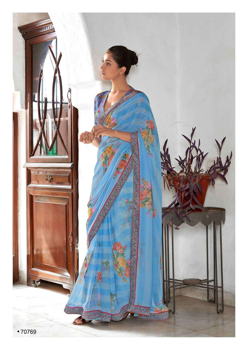 Shangrila Creation Kaalini  Georgette Stylish Sarees