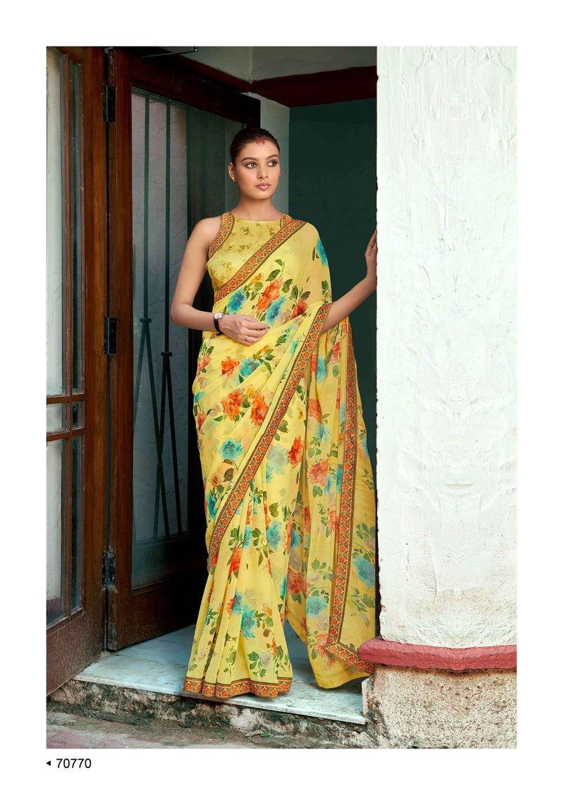 Shangrila Creation Kaalini  Georgette Stylish Sarees