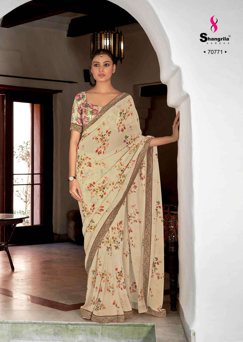 Shangrila Creation Kaalini  Georgette Stylish Sarees