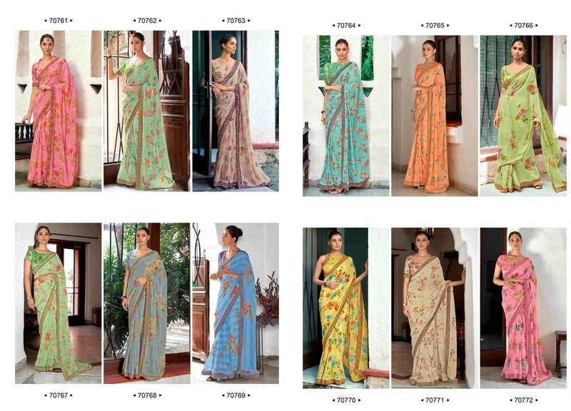 Shangrila Creation Kaalini  Georgette Stylish Sarees