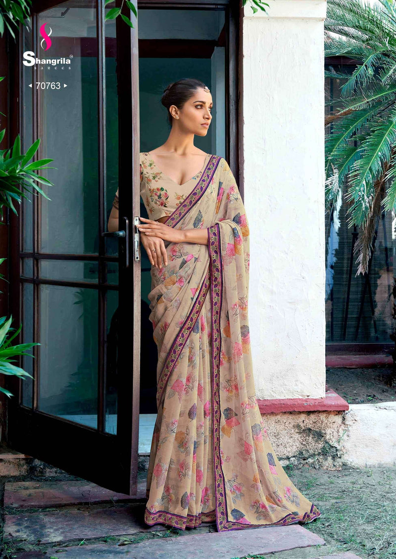 Shangrila Creation Kaalini  Georgette Stylish Sarees