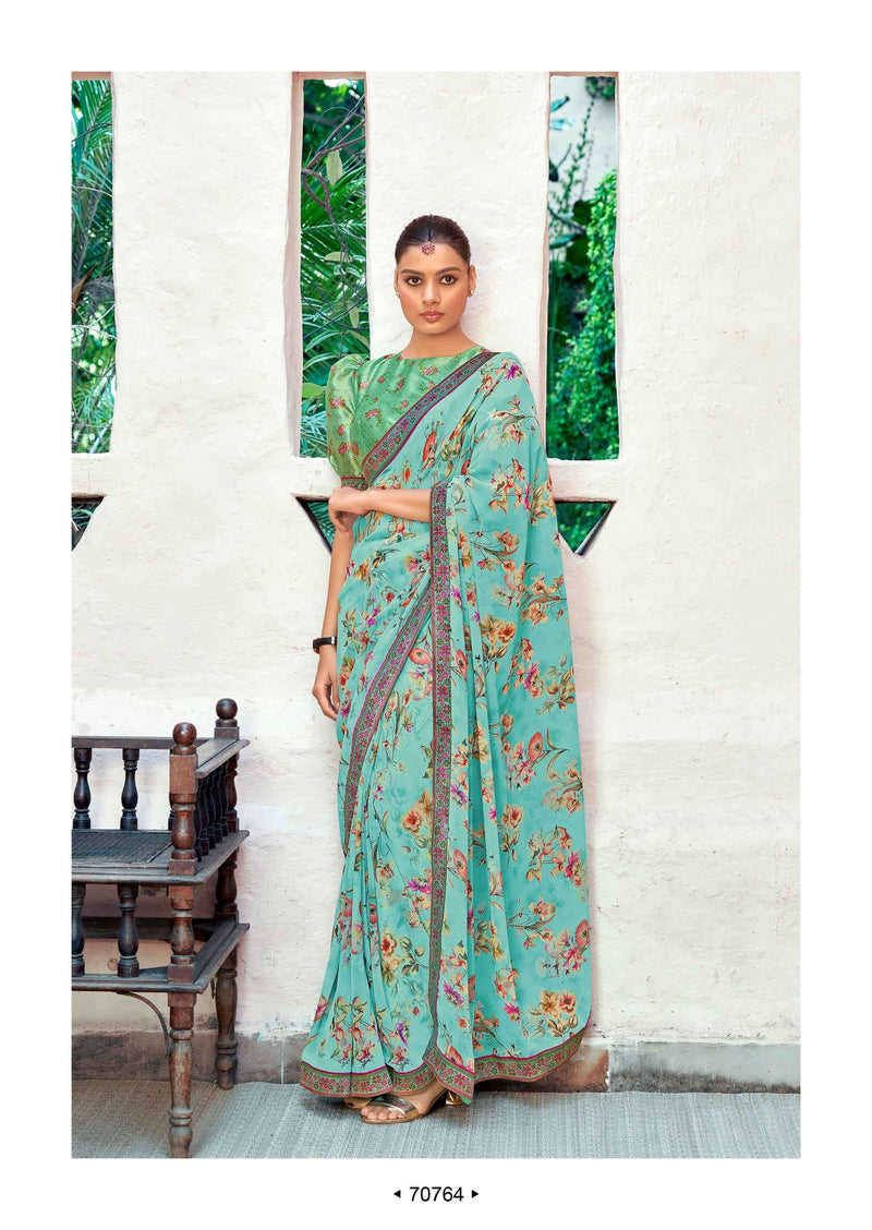 Shangrila Creation Kaalini  Georgette Stylish Sarees