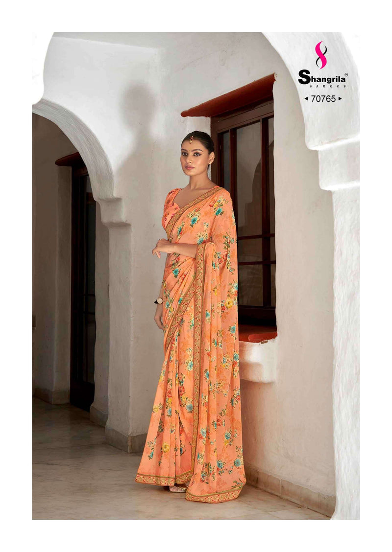 Shangrila Creation Kaalini  Georgette Stylish Sarees