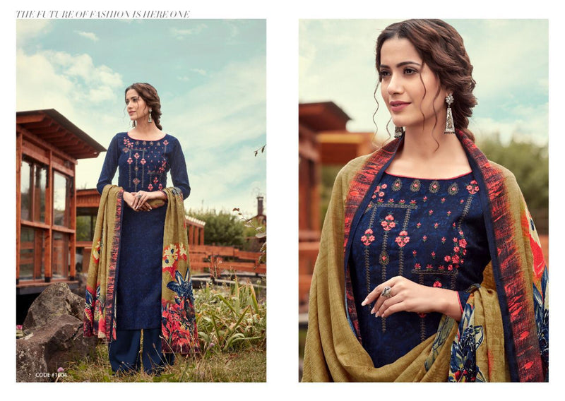 Kay Vee Suits Nargis Pure Printed Digital Style Box Salwar Suit In Pashmina