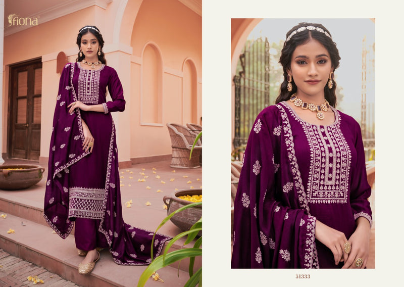 Fiona Kahish Silk With Fancy Embroidery Work Stylish Designer Attractive Look Fancy Salwar Kameez