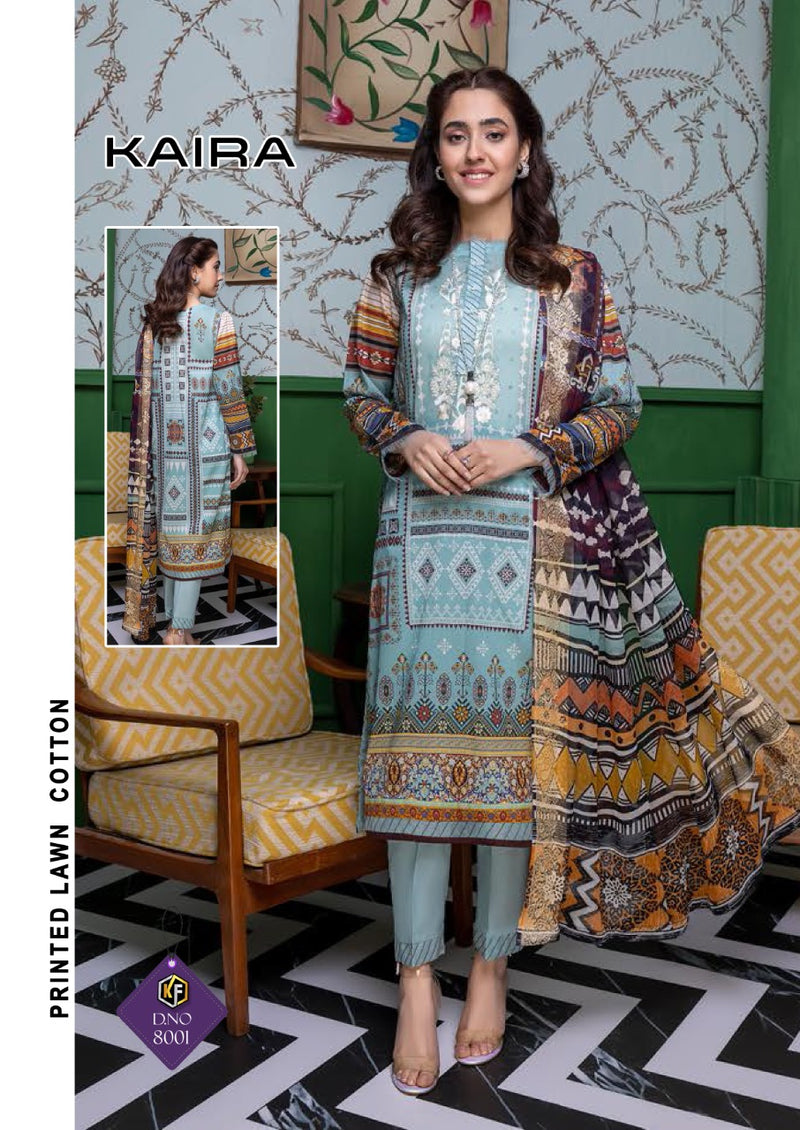 Keval Fab Kaira Luxury Lawn Vol 8 Lawn Cotton Party Wear Pakistani Style Salwar Suits