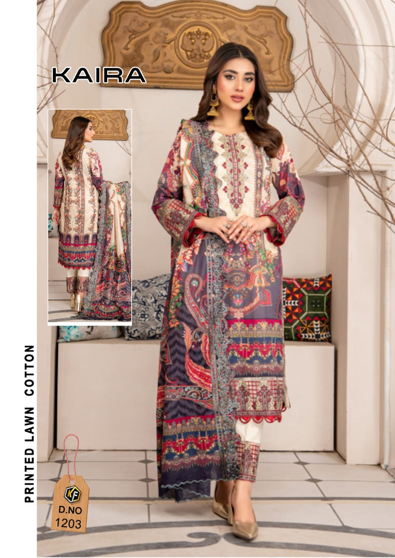 Keval Fabs Kaira Vol 12 Lawn Cotton With Beautiful Work Stylish Designer Salwar Kameez