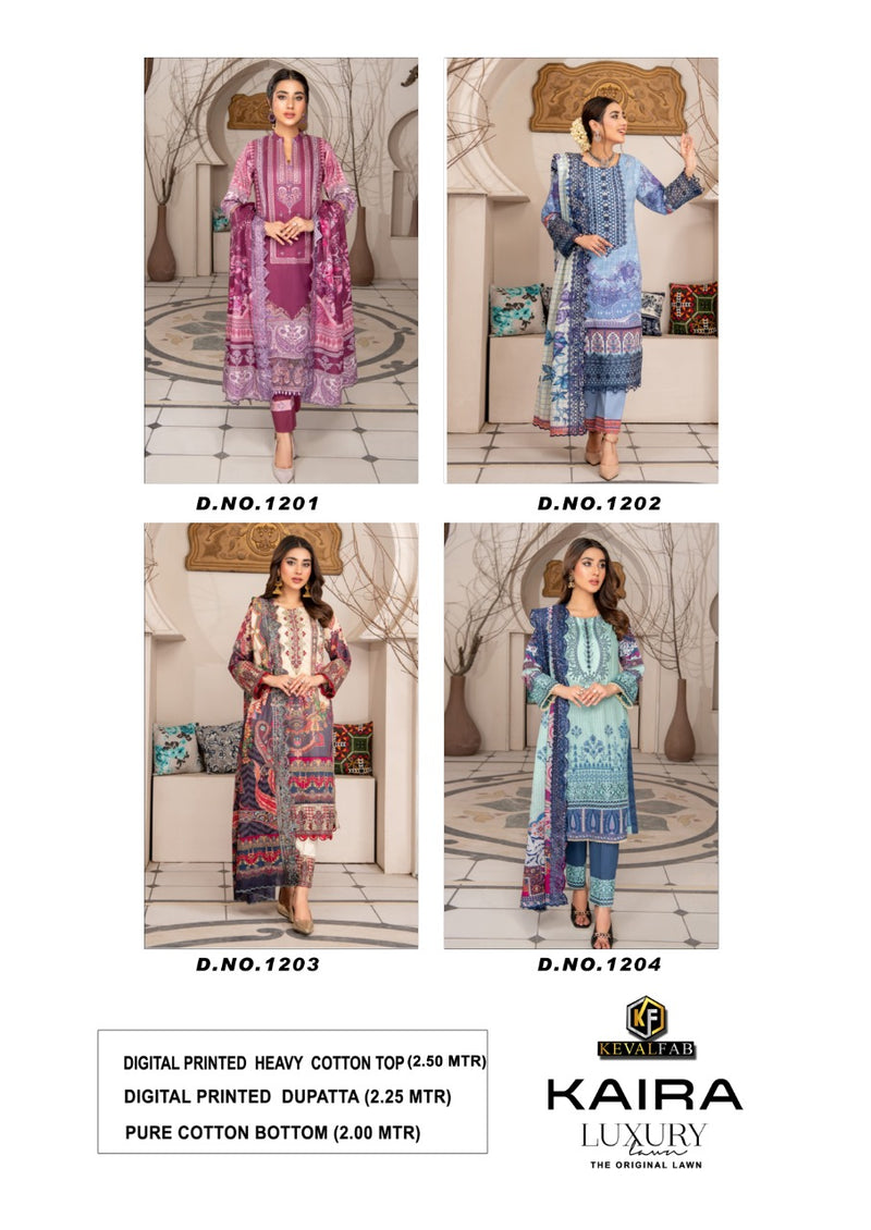 Keval Fabs Kaira Vol 12 Lawn Cotton With Beautiful Work Stylish Designer Salwar Kameez