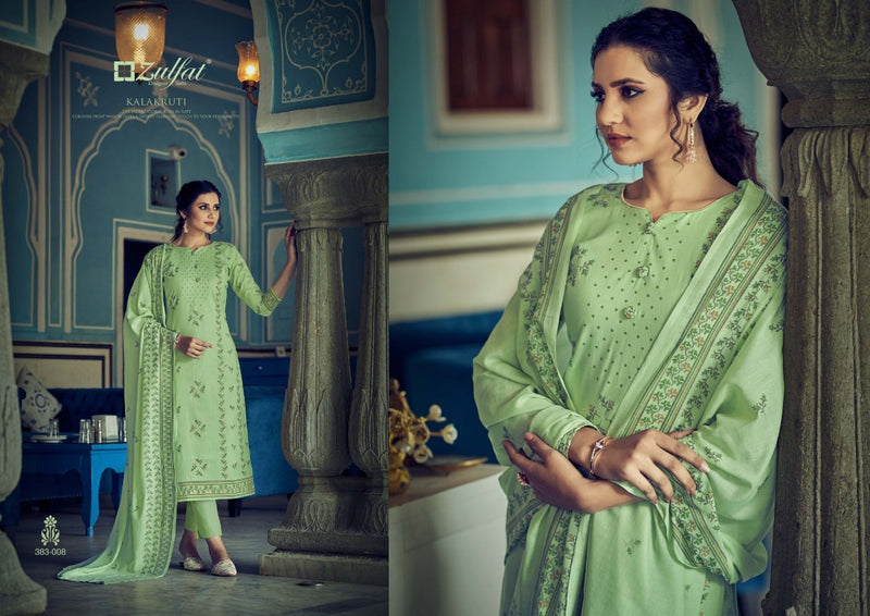 Zulfat Kalakrut Cotton Designer  Wear Stylish Salwar Kameez