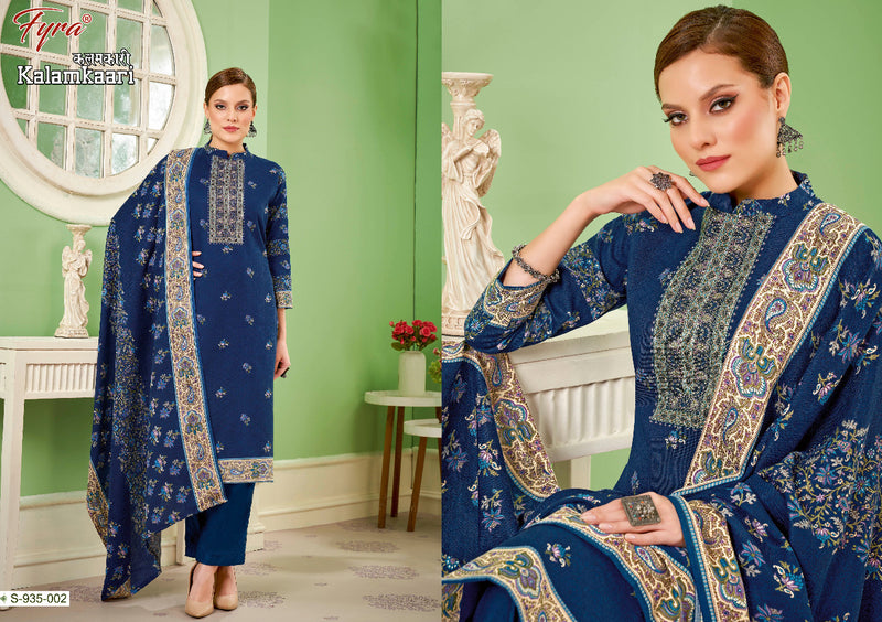 Fyra Kalamkaari Pashmina With Printed Work Stylish Designer Beautiful Fancy Festive Wear Salwar Kameez