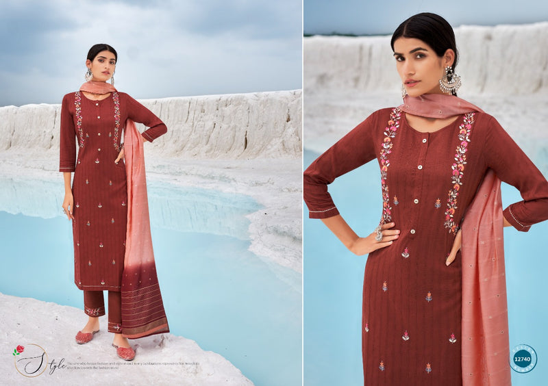Kalaroop Cartier Parampara Silk With Heavy Embroidery Work Stylish Designer Festive Wear Kurti