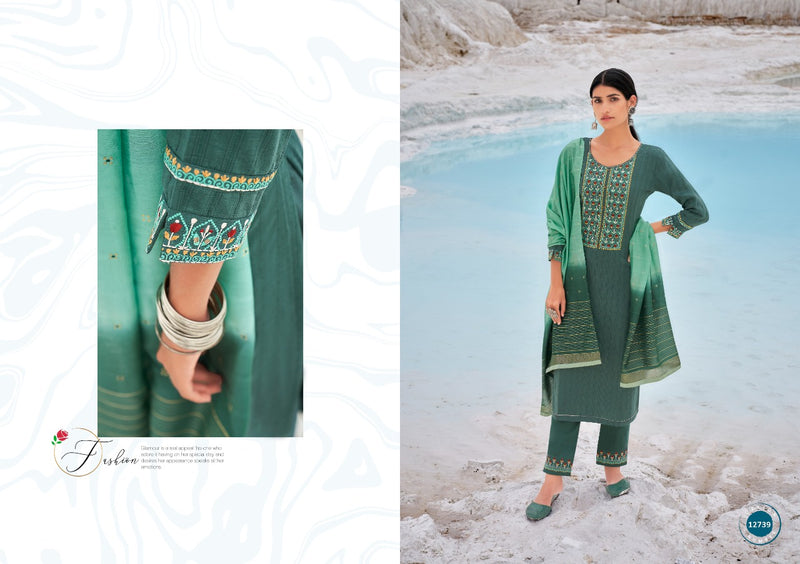 Kalaroop Cartier Parampara Silk With Heavy Embroidery Work Stylish Designer Festive Wear Kurti