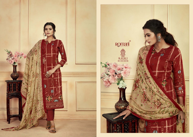 Romani Kalki Jam Cotton Festive Wear Salwar Suits With Digital Print