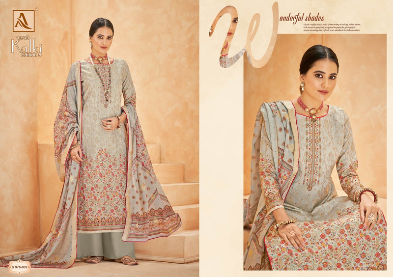 Alok Suit Kalki Edition Vol 5 Dola Jaquard With Embroidery Work Stylish Designer Fancy Salwar Kameez