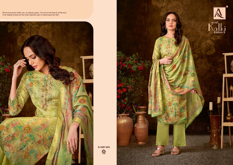 Alok Suit Kalki Edition Vol 6 Jacquard With Fancy Work Stylish Designer Attractive Look Salwar Kameez