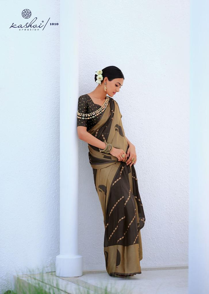 Kashvi Creation Kanishka Viscose Brasso Party Wear Sarees With Fancy Prints
