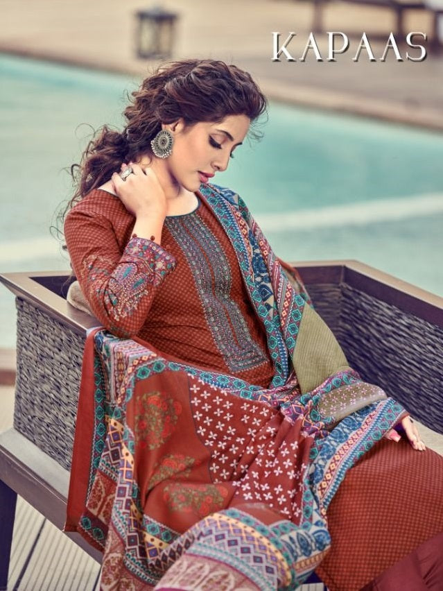 Hermitage Clothing Kapaas Lawn Cotton Embroidered Party Wear Salwar Suits